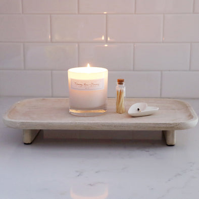 Wood Candle Tray