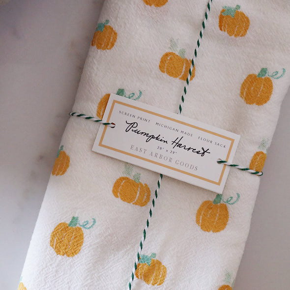 Pumpkin Harvest Kitchen Flour Sack Towel