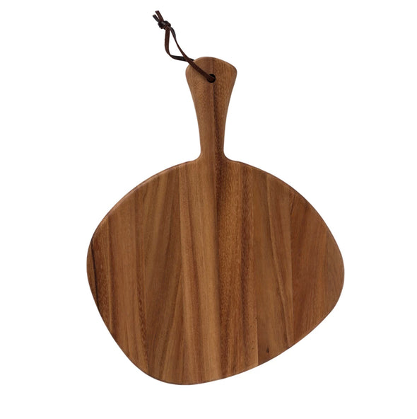 Acacia Wood Cutting Board with Leather Tie