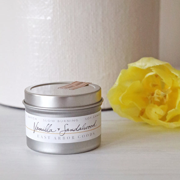 Vanilla & Sandalwood Little Tin Candle