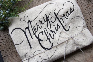 Merry Christmas Flour Sack Towel - East Arbor Goods