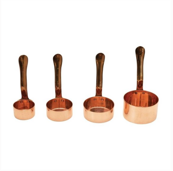 Copper Measuring Cups, Set of 4