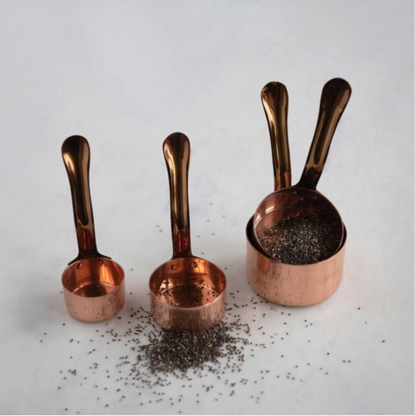 Copper Measuring Cups, Set of 4