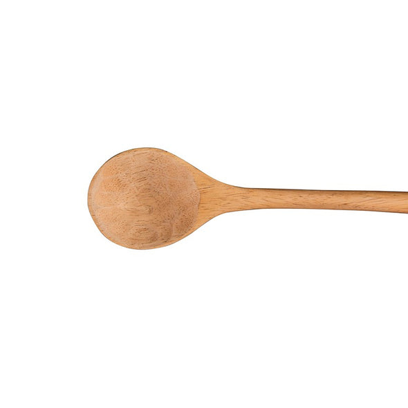 Close up of spoon showing the natural designs in the wood. 